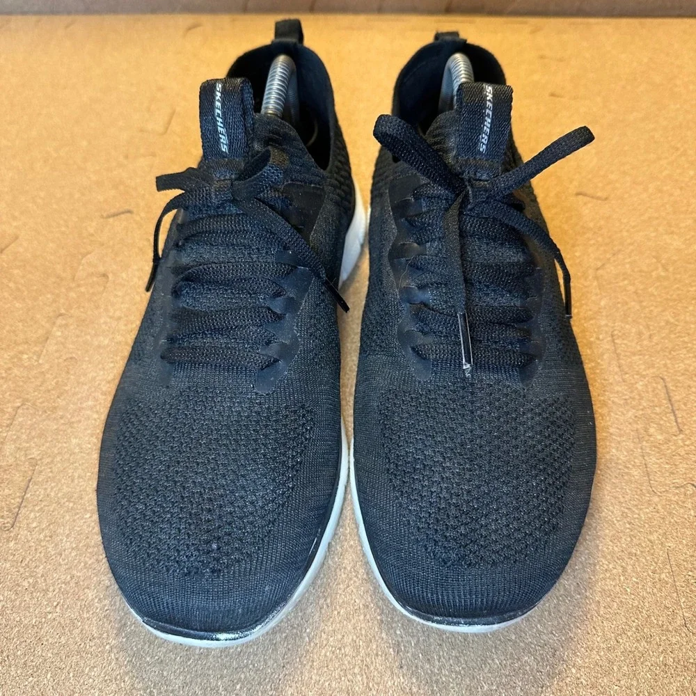 Skechers Dual-Lite Womens 11 Black Knit Mesh‎ Athletic Sneakers Trainers 12885W